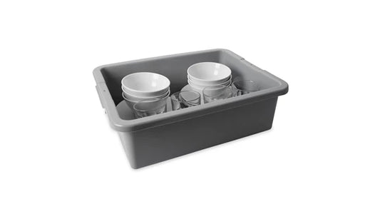 Caja utilitaria sin divisiones cap. 28.9 lts. Rubbermaid gris