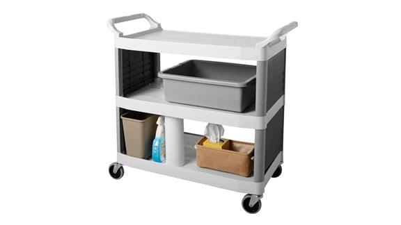 Caja utilitaria sin divisiones cap. 28.9 lts. Rubbermaid gris