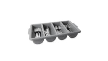 Organizador de cubiertos Rubbermaid 4 compartimientos, gris