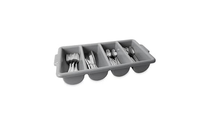 Organizador de cubiertos Rubbermaid 4 compartimientos, gris