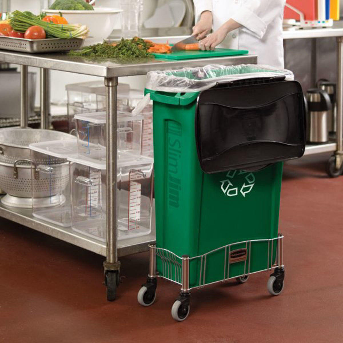 Bote Para Basura Slim Jim Ventilado 23 gal Verde