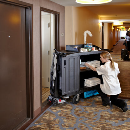 CARRO PARA AMA DE LLAVES EXECUTIVE CON PUERTAS TRADICIONAL NEGRO