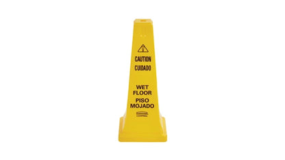 CONO DE SEGURIDAD "CUIDADO PISO MOJADO" VARIOS IDIOMAS, 25"