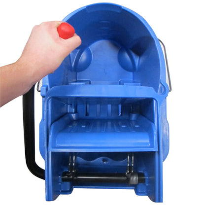 Cubeta Exprimidora Rubbermaid Wave Brake de Prensa Lateral Capacidad 8.7 gal Color Azul