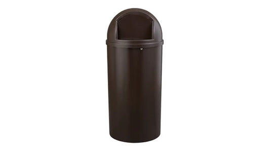 Contenedor clásico Marshal Rubbermaid 25 gal. café