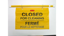 SEÑAL VISIBLE PARA COLGAR "CERRADO POR LIMPIEZA" MULTILINGUAL