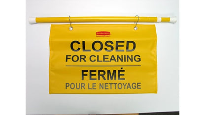 SEÑAL VISIBLE PARA COLGAR "CERRADO POR LIMPIEZA" MULTILINGUAL