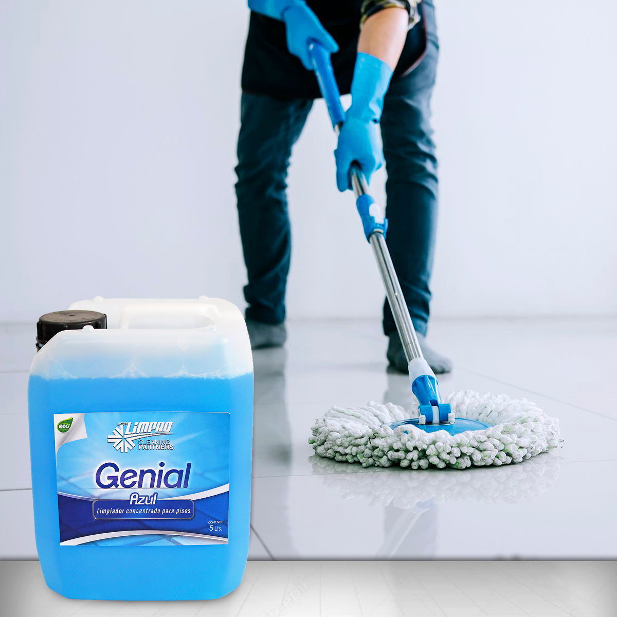 Genial Azul Limpiador de pisos Limpro de 5 Litros