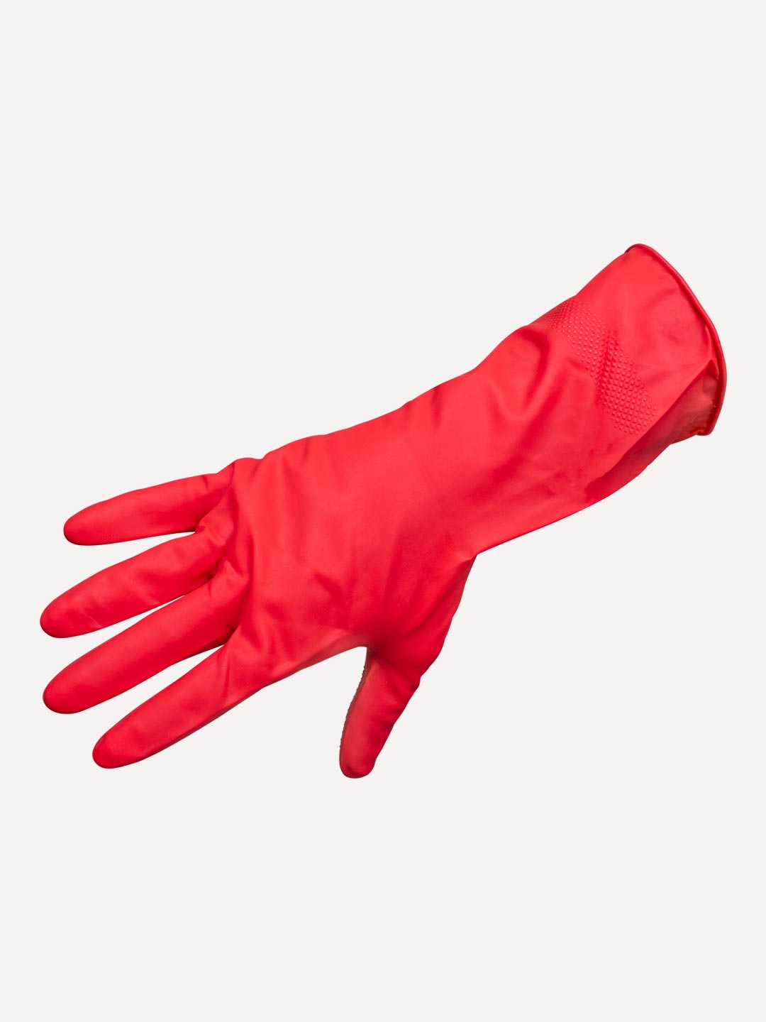 Guante P/ Limpieza Oval Uso Doméstico, Grabado Latex, Rojo Ch/M/G/EG