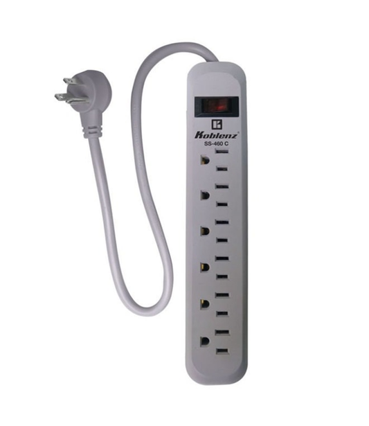 Multicontacto Koblenz® 6 Contactos, 460 Joules, Cable 45cm