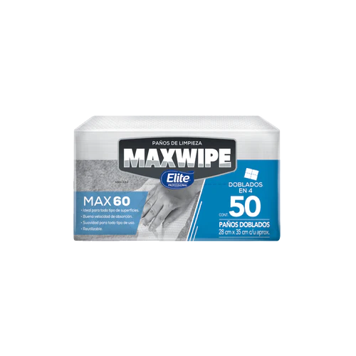 Maxwipe Elite X60 doblado 8/50 pzas.