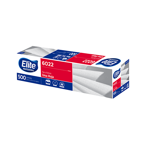 Servilleta Elite de mesa doblez 1/4 25x25 cms. blanca H/S