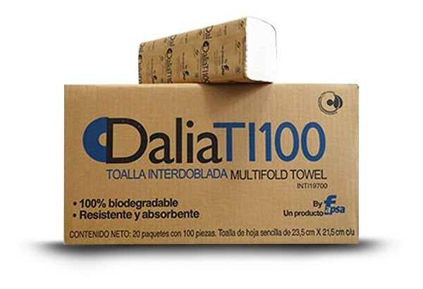 Toalla Interdoblada Dalia TI100 C/20 paq