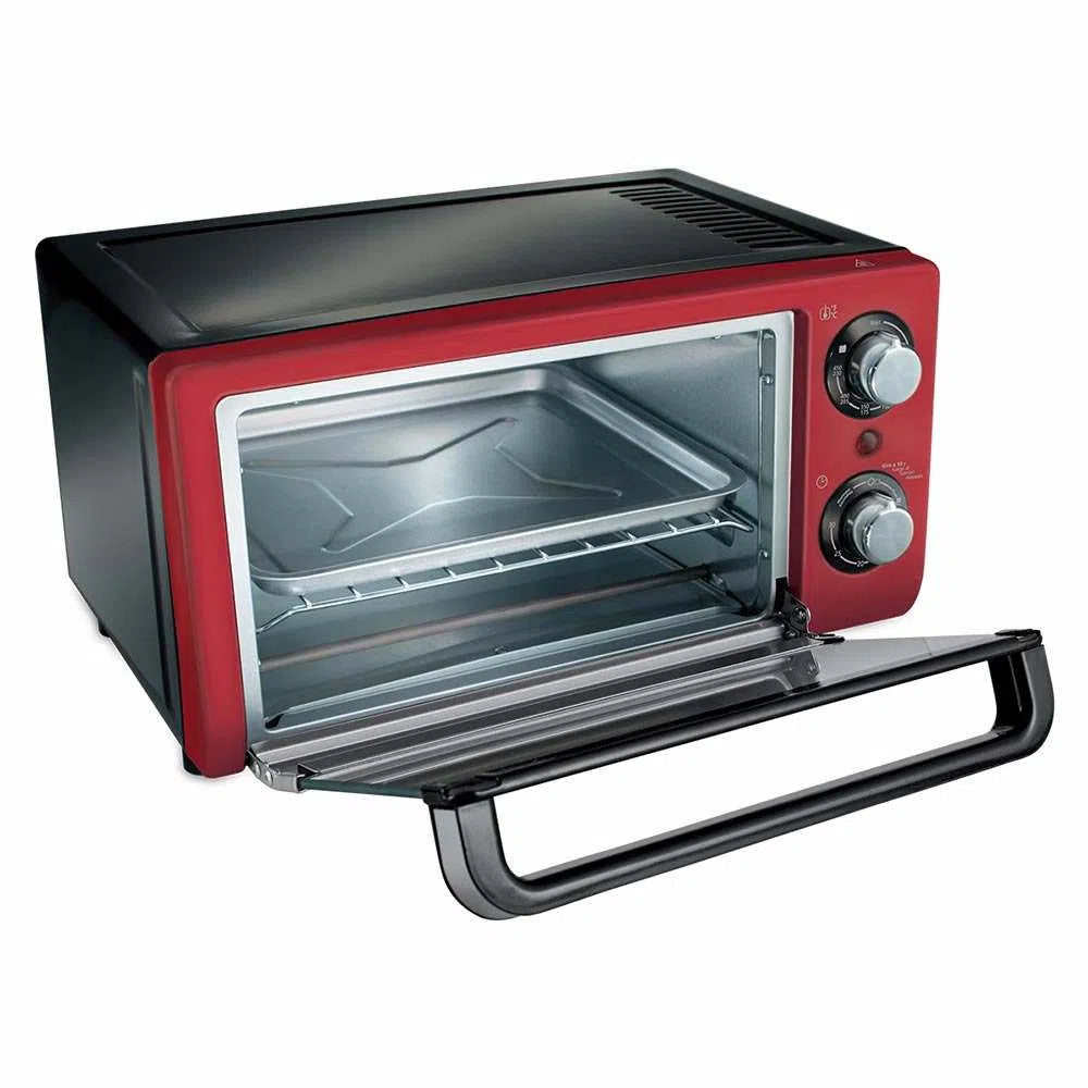 Horno tostador Oster 4 rebanadas, 10 lts, rojo