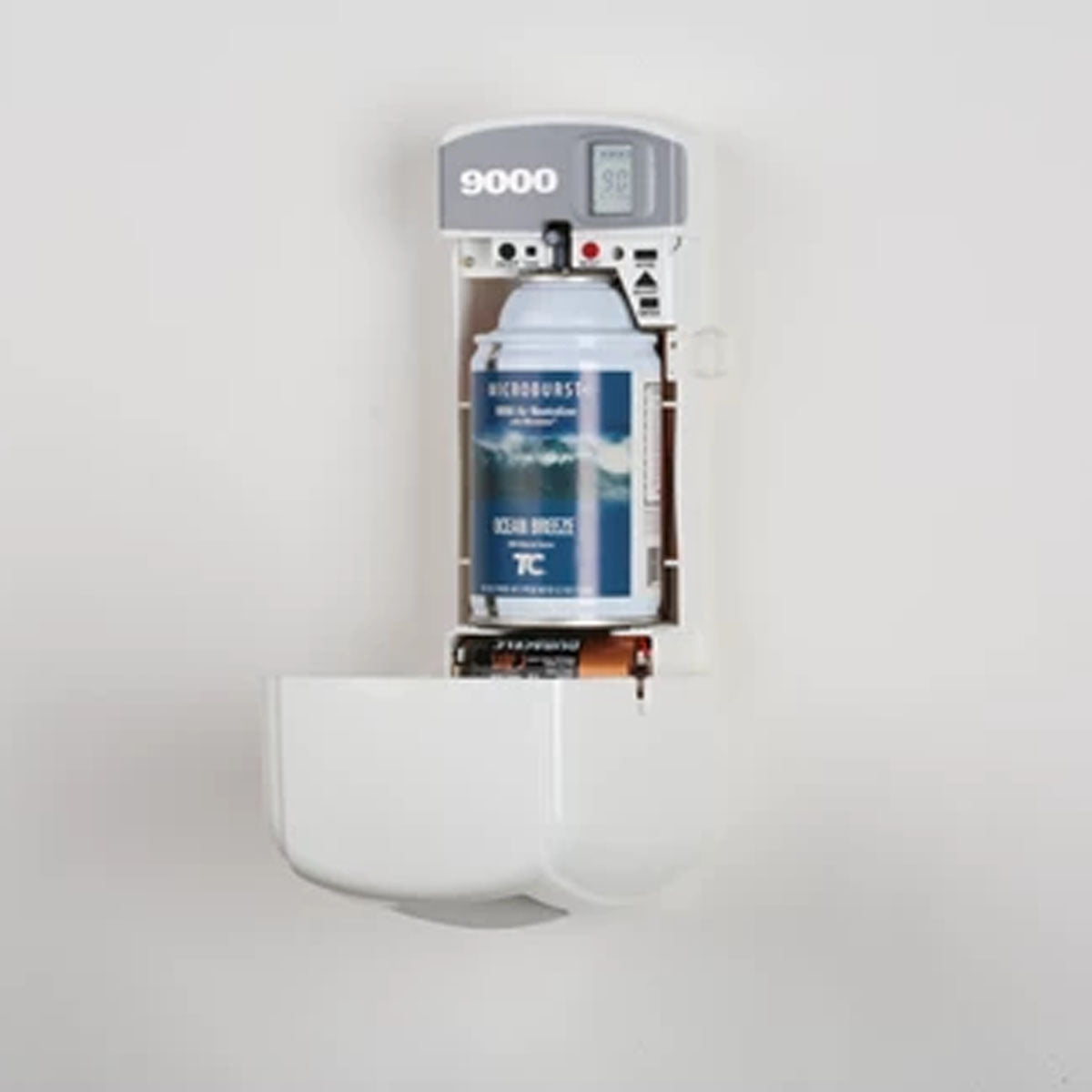 Despachador de aerosol estándar LCD Rubbermaid blanco